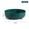 Suporte giratório de 360 graus para temperos de cozinha, suporte de armazenamento multifuncional para temperos, molho de soja e vinagre, caixa de armazenamento, bandeja de frutas de luxo leve