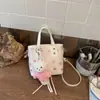 2026 Nueva Bolsa de Cesta de Mano con Estampado de Dibujos Animados para Mujer, Bolso Cruzado de Hombro Único Lindo y Moderno, Bolso Cubo Casual