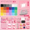 Kit de material para rompecabezas de cuentas de espectro completo de 264 colores, rompecabezas de cuentas integrado y kit completo de herramientas para manualidades