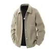 Nova jaqueta de trabalho patchwork color-block, peça externa casual masculina de corte solto, top moderno e versátil para primavera e outono
