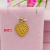 Colgante Hueco en Forma de Corazón Chapado en Oro Latón Joyería Suministro Puesto Callejero Damas Colgante de Amor Collar Colgante de Amor