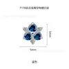 Joyería para Piercing de Guangdong F136 Aleación de Titanio Chapado en Platino Flor de Seis Pétalos Zirconia Clavo para Hélice de Oreja Joyería para Piercing de Grado de Implante