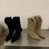 Botines de tacón alto para mujer, botines estilo coreano, botines de plataforma de punta a la moda para chica popular, nuevas botas de moda 2026