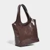 Bolso Tote de Cuero Encerado Retro para Mujer 2025 Nuevo Invierno Gran Capacidad para el Trabajo y los Viajes Cotidianos Bolso de Hombro y Axila