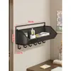 Estante de almacenamiento para pared de dormitorio, no requiere taladro, solución de almacenamiento para mesita de noche, estante de almacenamiento para pared