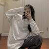 Camiseta blanca de algodón puro 300g para mujer, prenda interior de longitud media para primavera y otoño, abrigo fino, estilo puro deseo, top versátil