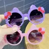 Gafas de Sol para Niñas, Lazo de Dibujos Animados, Gafas de Sol de Moda Tendencia, Gafas de Sol Anti-UV de Juguete para Niñas Pequeñas