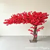 Árvore artificial de flor de cerejeira vermelha em estilo chinês, árvore dos desejos, árvore falsa de envelope vermelho da sorte, decoração para criar atmosfera de Ano Novo