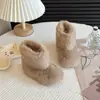 Botas de Nieve Calientes con Forro de Felpa para Niñas 2026 Otoño/Invierno Nuevo Estilo Moda para Niñas Botines Cortos de Media Caña Botas Casuales de Algodón para Niños