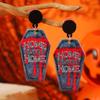 Europa y Estados Unidos transfronterizos Halloween calabaza personalidad ataúd creativo moda diseño sentido fantasma acrílico doble cara pendientes