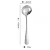 Colher de Aço Inoxidável Colher de Fruta Colher de Melancia Colher de Sopa para Adultos e Crianças Colher de Comer 1010 Colher Redonda Doméstica Polida a Espelho