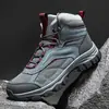 2025 Transfronterizo Nuevo Estilo Caliente de Aliexpress Media Bota Talla Grande 39-47 Zapatos de Senderismo para Exteriores Zapatos Deportivos Casuales para Senderismo