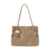 Bolsa Tote de Moda Transfronteiriça Grande Capacidade Feminina 2026 Casual Novo Estilo Estudante Universitário Aula Bolsa de Ombro Único Trajeto Bolsa de Axila