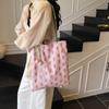 Bolsa de Algodão Preguiçosa de Nicho Estilo Japonês Leve Grande Capacidade Versátil Bolsa de Mão Bolsa para Caminhada Bolsa Tote Portátil de Ombro