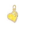 Acessórios para Pulseiras e Colares DIY Transfronteiriços, Pingentes de Coração, Charms de Cordão, Pingentes Florais Artesanais, Materiais para Pendurar em Bolsas