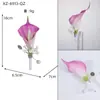 Design de Nicho Roxo Lírio-calla Corsage de Fita Floral Artificial Corsage para Festa de Casamento Acessórios de Alfinete Personalizados