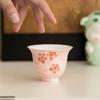 Taza de Té de Flor de Cerezo Pintada a Mano con Flores Teñidas de Rosa, Taza Maestra de Cerámica China, Taza de Té para el Hogar, Taza de Té Kung Fu Especial para Niñas
