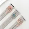Adecuado para Anillo Decorativo de Correa de Apple Watch Serie Corazón Mariposa Flor Juego de Múltiples Piezas Combinación