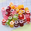 Mini Garrafa de Geleia Estéreo de Simulação DIY Lanchonete Enfeites Artesanais Acessórios de Cabelo Corda de Cabelo Chaveiro Acessórios de Resina