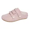 Pantuflas de Velcros Envolventes para Mujer 2026 Verano Nuevas para Estudiantes Suela Gruesa Zapatos Perezosos Slip-On Casuales Versátiles Medias Pantuflas