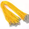 Colar de corda de couro encerado DIY com pingente pendurado Corda de pingente à prova d'água sólida Cor preta vermelha para homens e mulheres Clavícula Jade pingente de ouro Corda de pingente