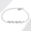 Pulseiras Europeias e Americanas Novas de Onda Cravejadas de Diamantes para Mulheres Moda Ins Versátil Elegante Pulseiras Joias de Mão de Luxo Acessível de Alto Nível Atacado