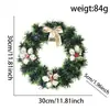 Suministro Exclusivo Transfronterizo de Coronas Navideñas, Follaje Artificial Navideño, Decoraciones Navideñas para Jardín, Espumillón, Guirnaldas Circulares de Flores Navideñas y Adornos Colgantes