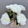 Arreglo floral de piso para boda con flores falsas, ramo falso de loto con rocío de rosa, arreglo floral terminado, flores artificiales, nuevo ramo falso que se puede enviar en nombre de otros.