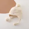 Gorro de Invierno para Bebé Gorro de Lana para Hombres y Mujeres Estilo Coreano Versátil Engrosado Cálido de Punto con Protección para los Oídos Gorro Cortavientos de Moda