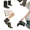 Botines de estilo coreano, nueva colección 2026, botines de moda para otoño con punta redonda, cordones frontales, tacón grueso y color liso, diseñados para mujer