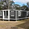 Sitio de Construcción de Viviendas Móviles en Contenedor Transfronterizo Área Escénica Residencial Temporal Casa Móvil Tres en Uno 90% de Descuento Casa Expandible de Doble Ala Apilable