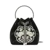Bolso Bordado Nuevo Estilo Chinoiserie para Llevar en la Mano para Mujer Verano 2023 Nuevo Estilo Estilo Nacional Bordado Moda Bolso Cubo Versátil Bolso Cruzado