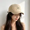 Gorra de béisbol color café suave estilo coreano para mujer, nuevo modelo de verano 2026, protección solar, gorra casual versátil