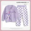 Pijama para Niña, Pijama Infantil de Medio Terciopelo, Terciopelo Coral de Dibujos Animados, Cálido y Suave, Engrosado para Otoño e Invierno, Ropa de Casa