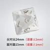 Dados Poliedros de Cristal Blanco Sintético Grabados para D&D Dungeons and Dragons Juego de Siete Piezas Z01