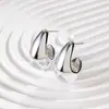 Pendientes de Botón Geométricos Personalizados Ins Transfronterizos Europeos y Americanos Hebilla de Oreja Martillada de la Corte Francesa Pendientes Irregulares Retorcidos