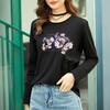 Camiseta de Manga Larga de Algodón Puro de Nicho de Moda para Mujer 2025 Nueva Popular Moda de Principios de Otoño Camisa Base Holgada