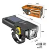 Novo Farol Transfronteiriço com Carregamento Solar e Visor Digital, Ajuste de Feixe Alto e Baixo com Zoom, Luz Branca a Laser para Ciclismo Noturno de Longo Alcance