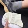 Meias Brancas de Algodão Puro, Estilo Fino de Verão para Mulheres, Meias Respiráveis Absorventes de Suor de Cano Médio, Meias Dopamina Anti-Pilling para Maternidade, Meias Versáteis para Mulheres