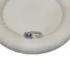 Anel Sonhador de Borboleta Azul para Mulheres, Design de Nicho Ins, Anel Aberto Ajustável, Anel de Casal Simples e Único, Anel para Dedo Indicador