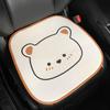 Cojín de coche cuatro estaciones Cojín de asiento universal de una pieza fila trasera de dibujos animados Funda de cojín de asiento de cuatro estaciones lino oso lindo cojín de coche para mujeres