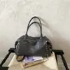 Bolsa de bowling moderna e versátil, popular entre influenciadores, design estilo coreano, bolsa de ombro e sacola casual