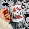 Taza de Cerámica Periférica Culomi Roja Hello Kitty Cumpleaños Linda Taza de Agua