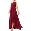 Vestido de Noite Transfronteiriço da Amazon para Mulheres, Novo Estilo, Elegante Ombro Único, Pequena Cauda, Banquete de Socialite, Festa de Aniversário, Vestido para o Dia a Dia