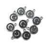 10x 13mm aleación de zinc accesorios DIY retro sol luna estrella redondo marca colgante collar pulsera accesorios de joyería al por mayor