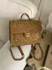 Mochila Acolchada con Cadena Estilo Tweed para Mujer 2025 Nueva Retro Mochila de Gamuza Bolso Bandolera Multifuncional