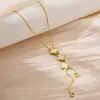 Comercio exterior transfronterizo simple moda titanio acero collar mujeres no se desvanece lujo todo combina personalidad estilo coreano cadena clavícula joyería