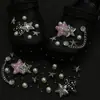 Acessórios com furo para corrente, charmosos DIY para sapatos, acessórios de alta qualidade, flor de pérola para sapato, fivela de sapato removível