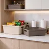 Aishangli Hogar Mimbre Sintético Cesta de Almacenamiento Plástico Tejido Cesta de Escritorio Artículos Varios Cesta para Ropa Sucia Cesta de Almacenamiento