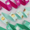 Banda elástica de borde de 1.5cm dorada/plateada con conchas y estrellas de mar, estilo marino, pulsera con nudo elástico, diadema, para manualidades